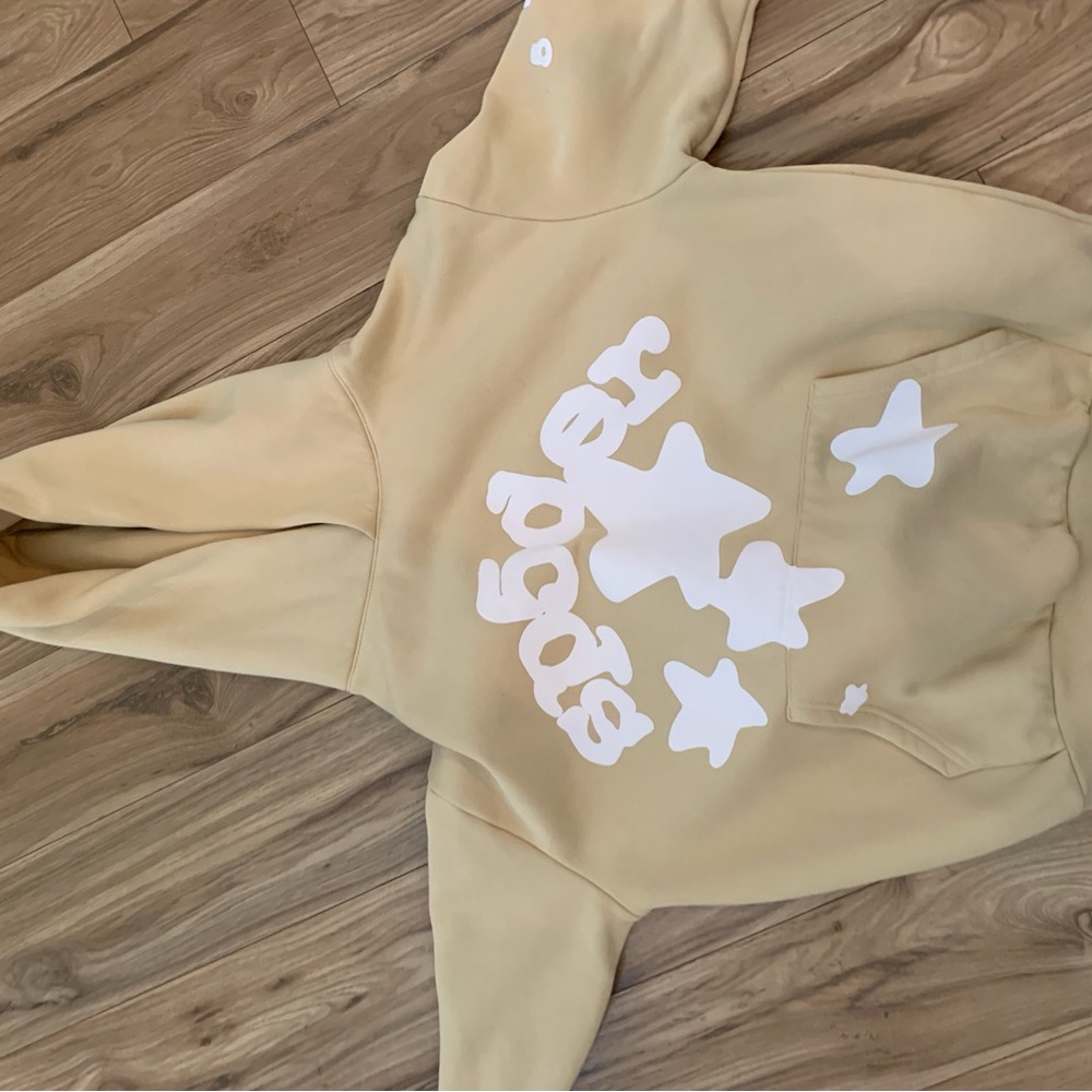 Spyder Tan Hoodie with White Logo